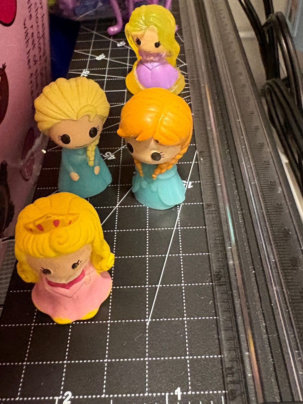Disney princess Ooshies pencil toppers Set Of 4